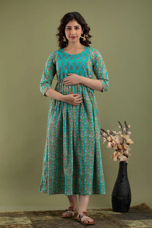 Multicolor Maternity and Feeding Gown | 3rd Design Pattern