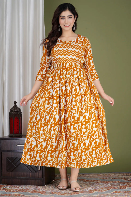 Light Brown Maternity and Feeding Gown