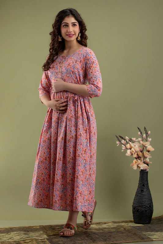 Multicolor Maternity and Feeding Gown | 4th Design Pattern